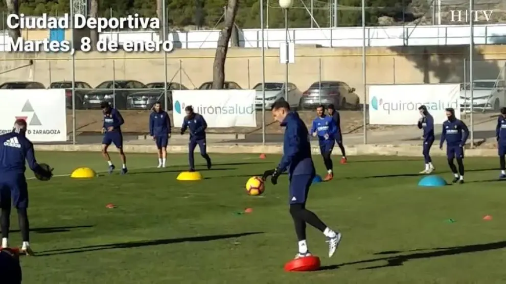 El Real Zaragoza retoma los entrenamiento con la baja de Guti por anginas