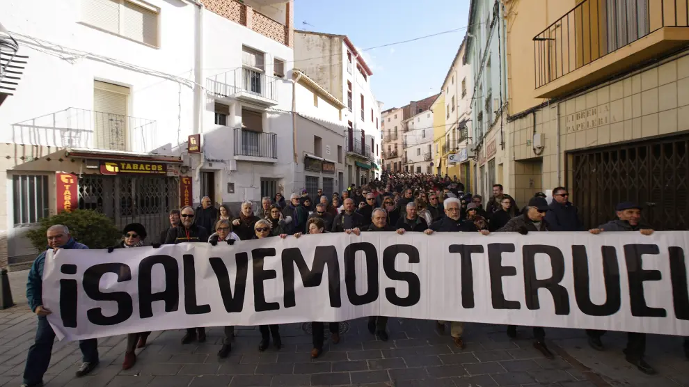 Manifestación en Andorra contra el cierre de la térmica.