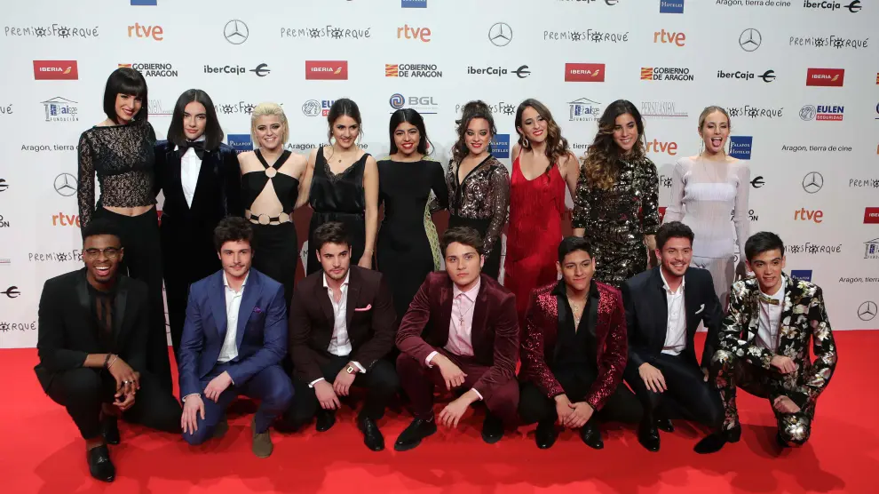 Los concursantes de OT 2018 en la alfombra roja de los Premios Forqué 2019.