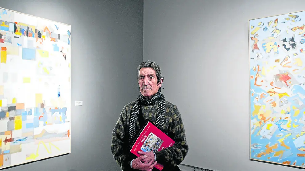 José Luis Balagueró, en su exposición de 2011, en el entonces Museo Camón Aznar.
