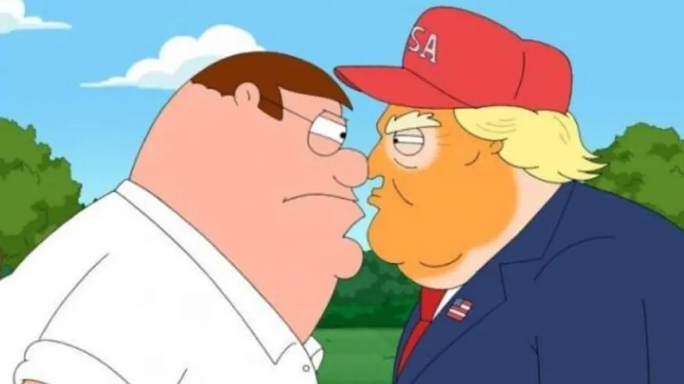 Peter Griffin y Donald Trump, cara a cara