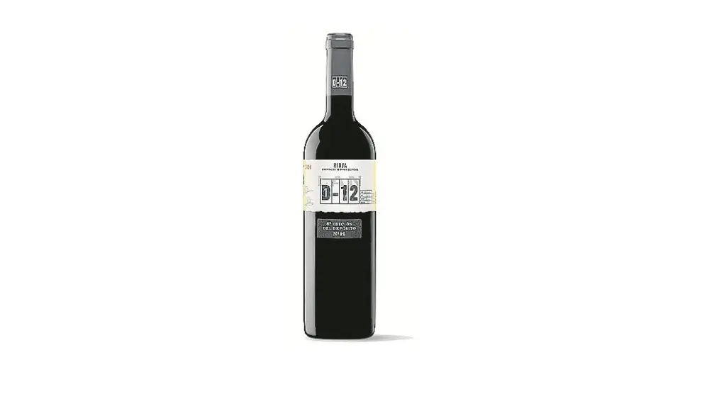 Botella de la nueva añada de D-12, un vino muy especia de Bodegas Lan.