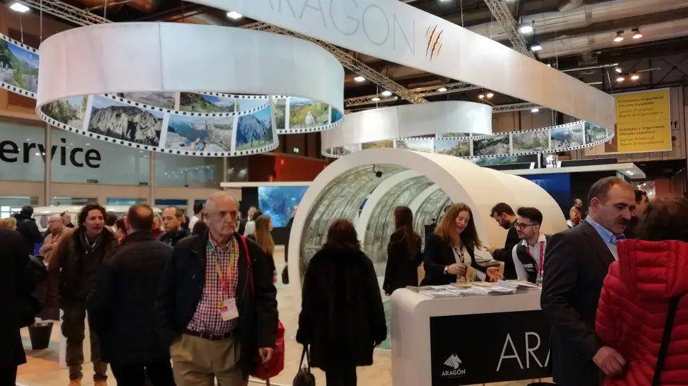 Aragón pone el acento en el turismo sostenible en su stand de Fitur