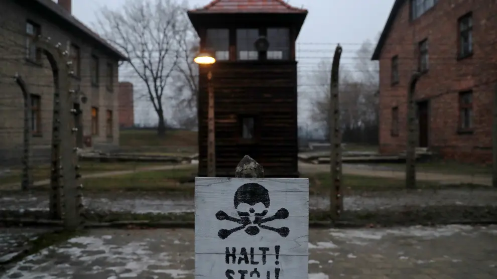 La entrada al campo de concentración de Auschwitz, en Polonia.