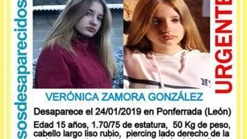 Verónica Zamora González, la joven desaparecida en Ponferrada
