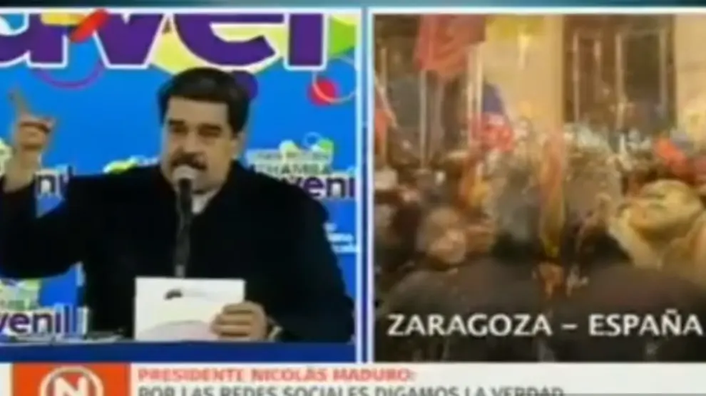 Maduro agradece "la solidaridad" con el chavismo por una concentración en Zaragoza: "¡Que viva España!"