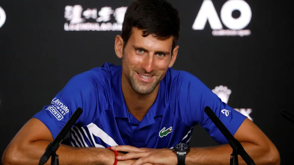 Djokovic, en rueda de prensa tras vencer a Rafa Nadal en Melbourne