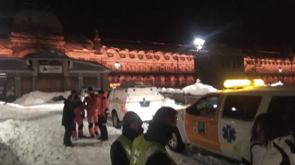 58 personas atrapadas en el canfranero a causa de la nieve