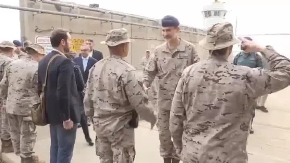 El Rey celebra su 51 cumpleaños con una visita sorpresa a los 551 militares españoles en Iraq