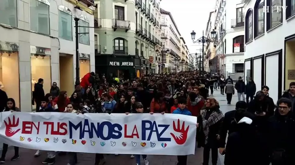Zaragoza celebra el Día de la Paz en la calle