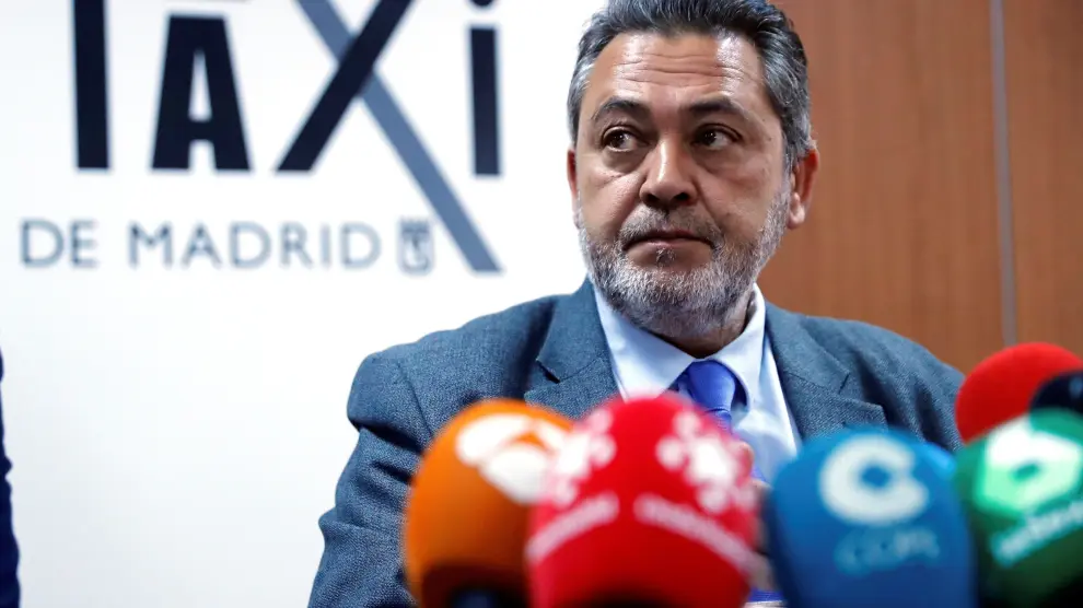 El presidente de la Federación Profesional del Taxi de Madrid, Julio Sanz.