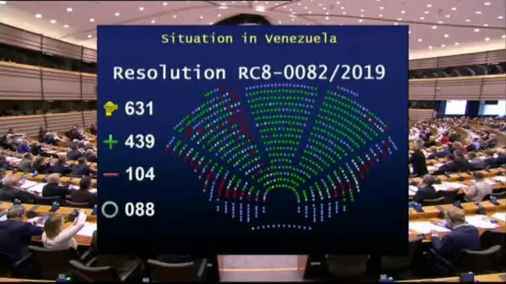 El Parlamento Europeo reconoce a Juan Guaidó como presidente legítimo de Venezuela