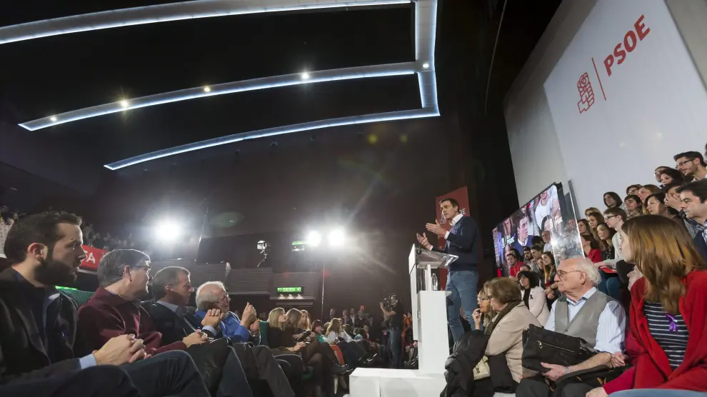 El mitin del PSOE se celebrará en los cines Palafox, el mismo escenario elegido para cerrar la campaña de las generales con Sánchez en diciembre de 2015.
