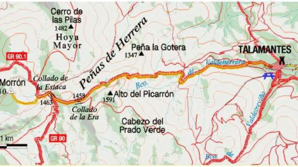 Mapa ruta Talamantes.