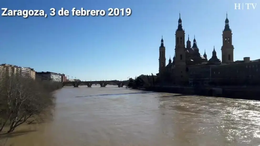 Zaragoza espera una nueva punta del Ebro de más de 1.200 m3/s