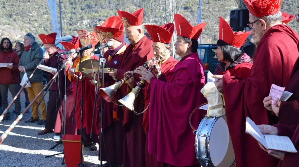 Un momento de la celebración del Año Nuevo Tibetano este martes.