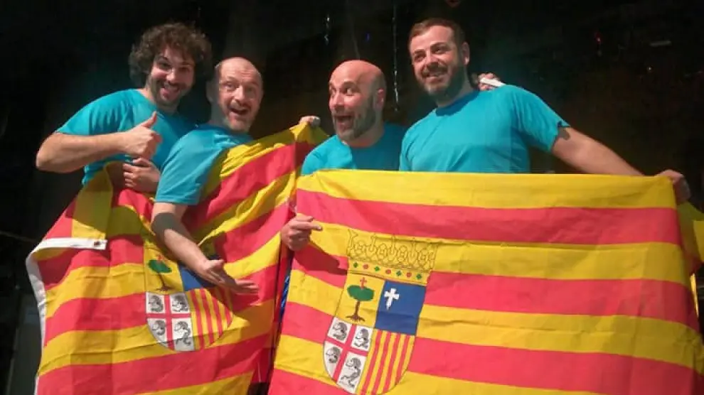 Los aragoneses,tras quedar segundos en el Match de Improvisación de Castellón.