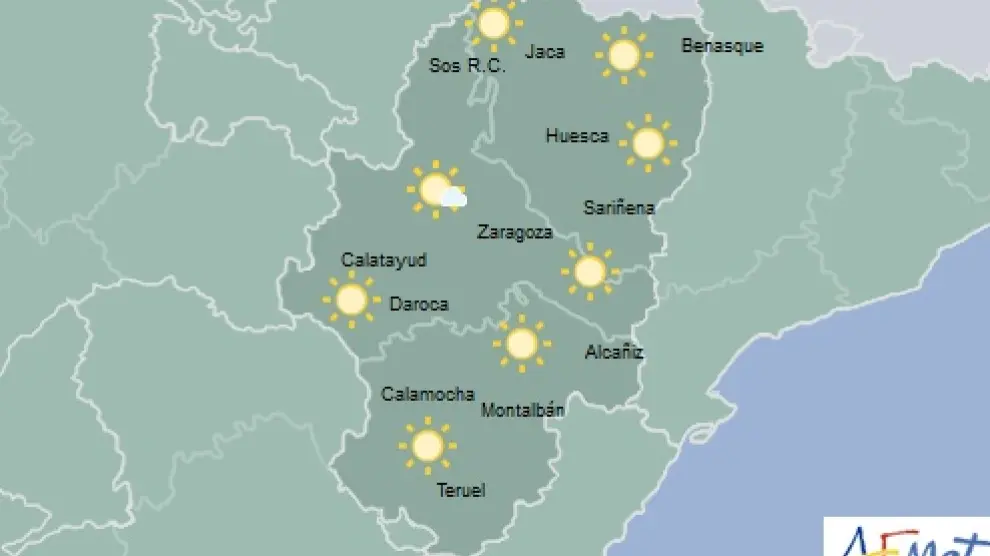 El tiempo en Aragón este miércoles, 13 de febrero.