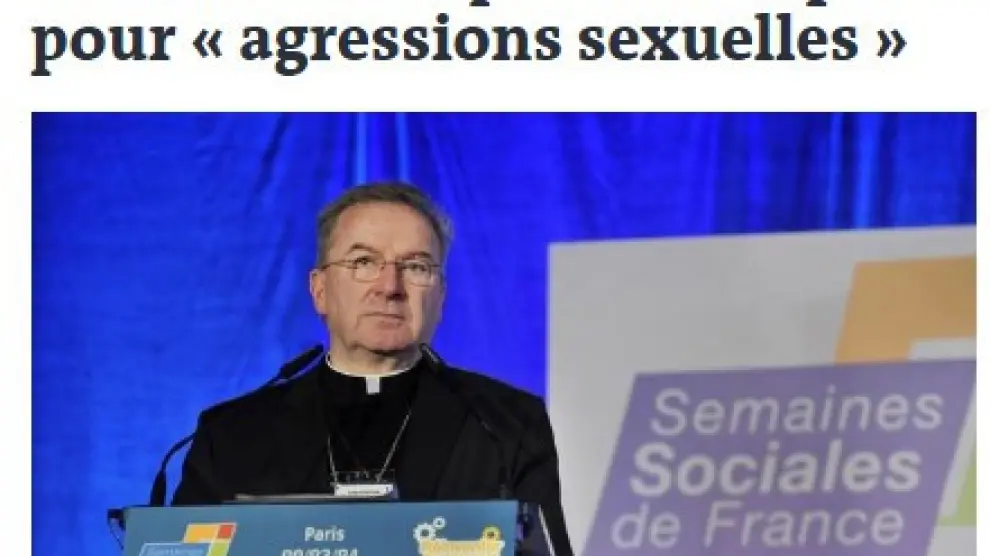 Portada digital de 'Le Monde', con la noticia de que se investiga al nuncio apostólico del Papa en Francia por agresión sexual.