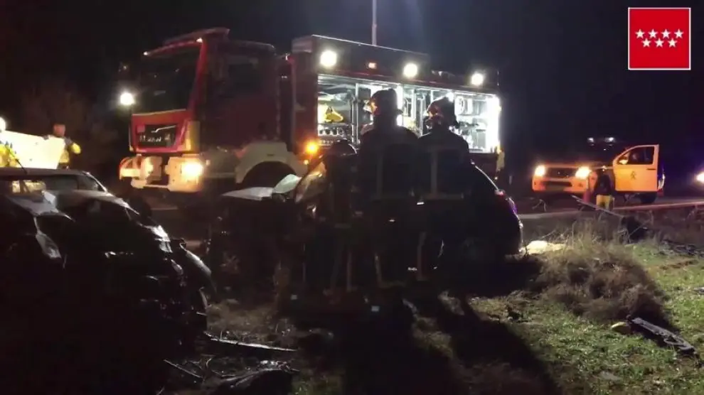 Tres fallecidos al colisionar frontolateralmente dos vehículos en Pozuelo del Rey