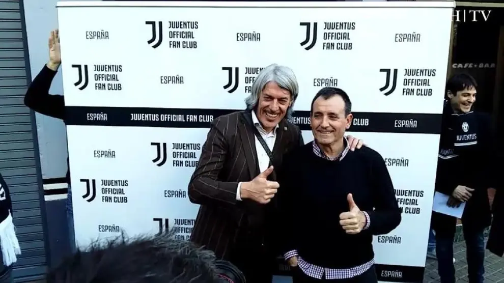 Torricelli visita en Zaragoza la única peña española de la Juventus