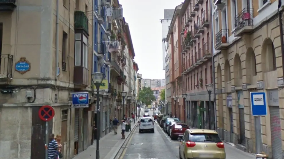 Barrio de Las Cortes, en Bilbao, donde fue capturada la mujer.