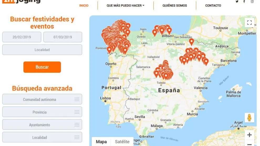 La web Imjoying muestra actividades culturales en España.