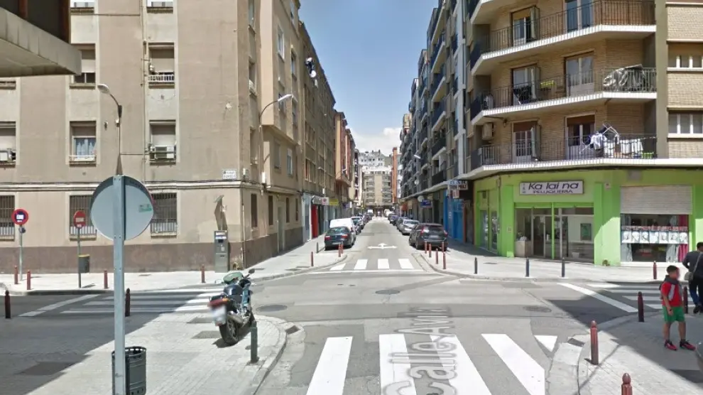La confluencia de las calles de Ávila y Burgos, donde se ha producido el accidente esta mañana.