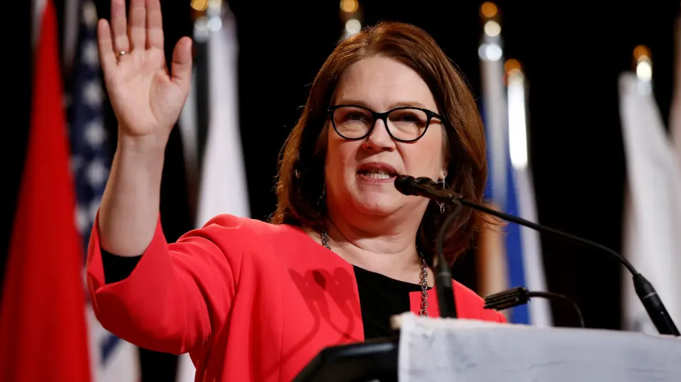 FILE PHOTO: Canada's Indigenous Services Minister Jane Philpott speaks during the Assembly of First Nations, Special Chiefs Assembly in Gatineau, Quebec, Canada, May 2, 2018. REUTERS/Chris Wattie/File Photo [[[REUTERS VOCENTO]]] CANADA-POLITICS/SNC-LAVALIN