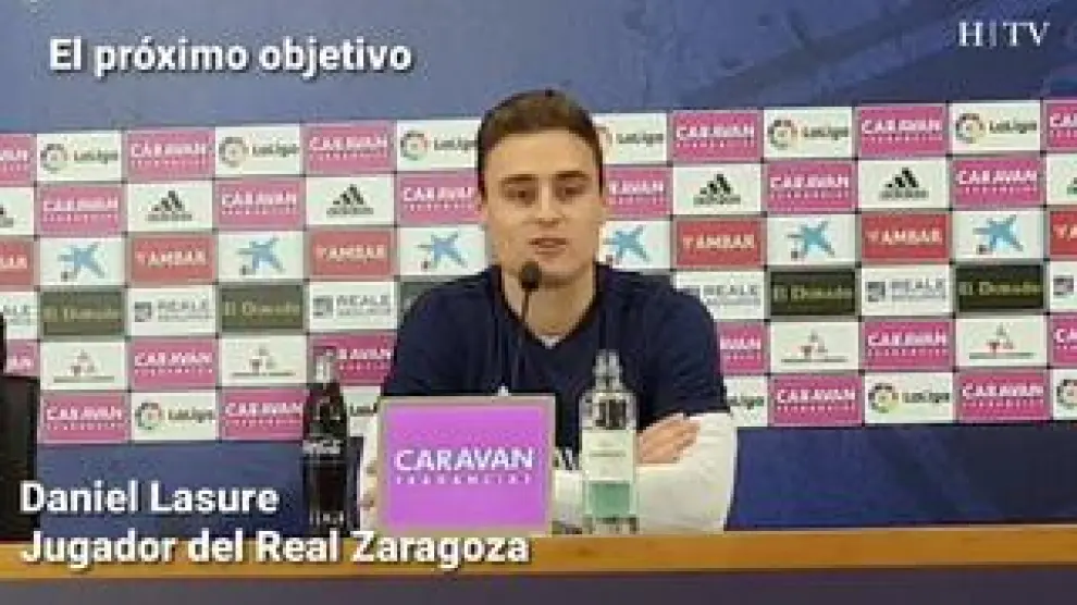 El jugador del Real Zaragoza, Daniel Lasure, ha analizado este jueves en rueda de prensa la situación del equipo, la importancia de lograr los tres puntos en La Romareda y el apoyo de la afición.