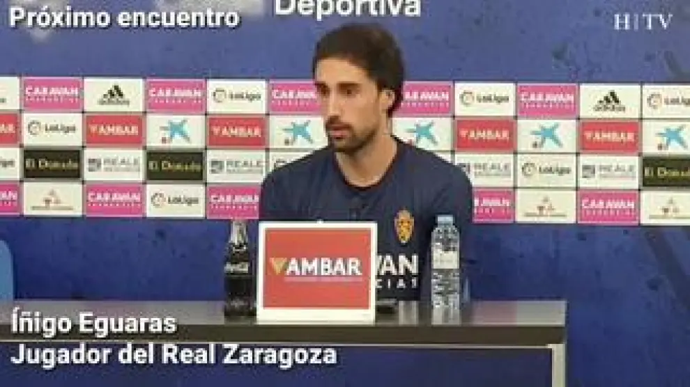 El jugador del Real Zaragoza Íñigo Eguaras hace balance de los últimos resultados del equipo e insiste en la importancia de lograr una victoria frente al Elche.