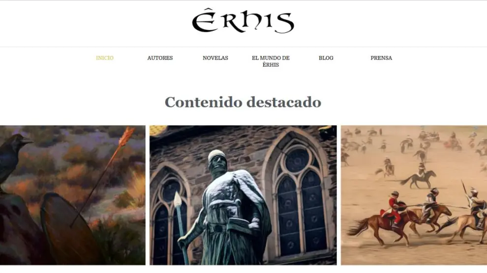 Portal de acceso a la página web del universo Êrhis creada por los escritores
