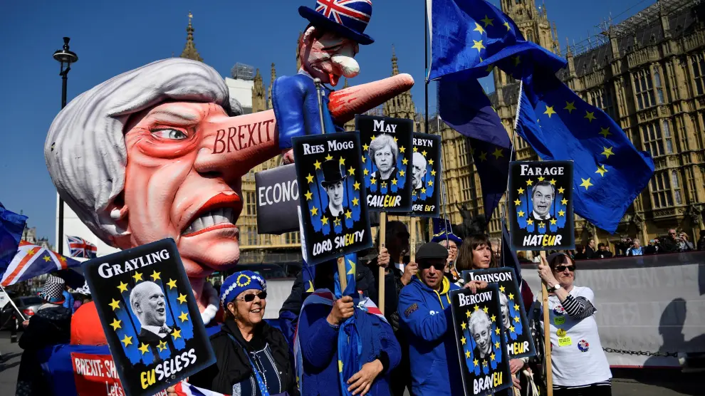 Protesta en Londres a favor de la UE