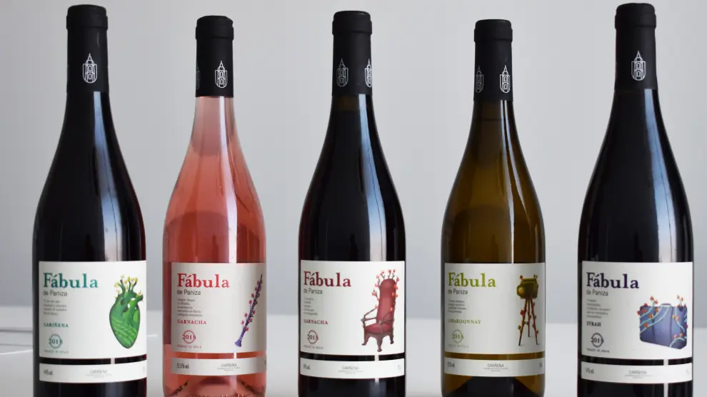 Los cinco vinos que componen la colección Fábula, de Bodegas Paniza.