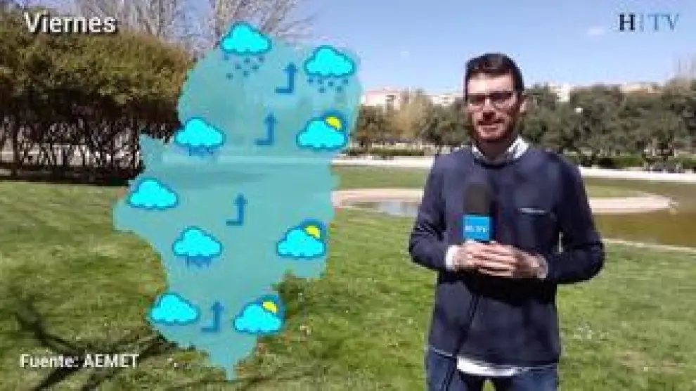 Los intervalos nubosos y las precipitaciones llegan en los próximos días a la mayor parte de Aragón. Las temperaturas subirán progresivamente del viernes al domingo, al menos las máximas, ya que las mínimas se mantendrán.