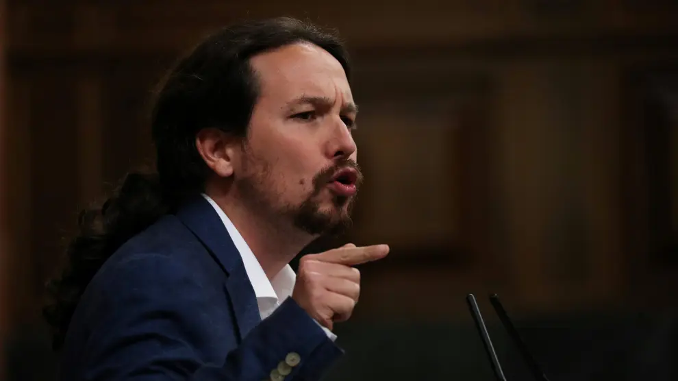 FILE PHOTO: Podemos (We Can) party leader Pablo Iglesias delivers a speech during a motion of no confidence debate at Parliament in Madrid, Spain, May 31, 2018. REUTERS/Susana Vera/File Photo [[[REUTERS VOCENTO]]] SPAIN-POLITICS/ELECTION-PODEMOS