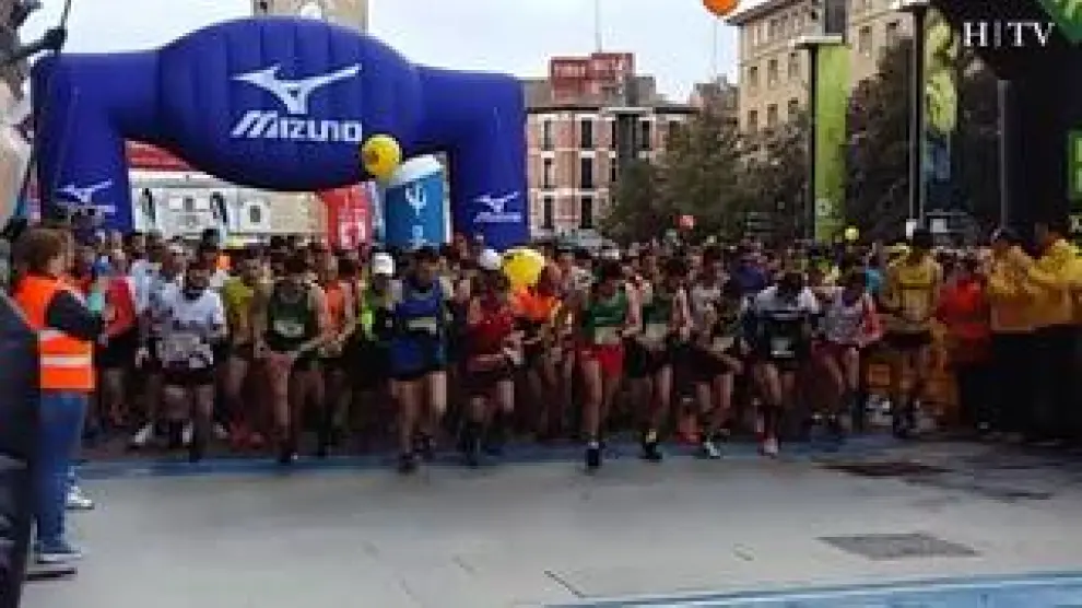 A las 8.30 ha comenzado la maratón de Zaragoza.