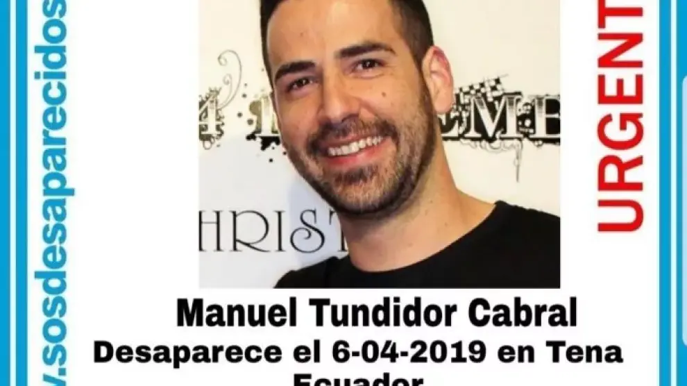 Manuel Tundidor Cabral, el español desaparecido en Ecuador.