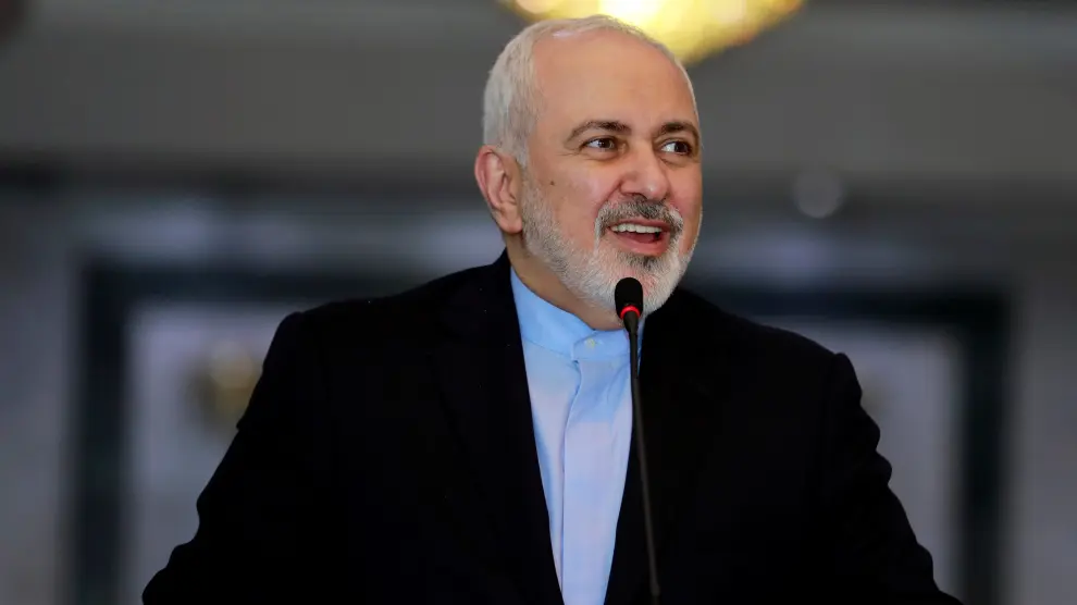 FILE PHOTO: Iranian Foreign Minister Mohammad Javad Zarif speaks during a news conference with Iraqi Foreign Minister Mohamed Ali Alhakim, in Baghdad, Iraq, March 10, 2019. REUTERS/Khalid Al-Mousily/File Photo [[[REUTERS VOCENTO]]] USA-IRAN/GUARDS