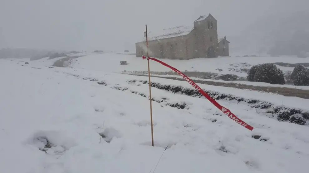 La nieve fue protagonista en el cross de Osán el pasado domingo.