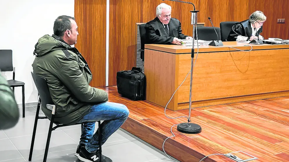 Cristian Q., durante el juicio que se celebró en la Audiencia Provincial de Zaragoza.