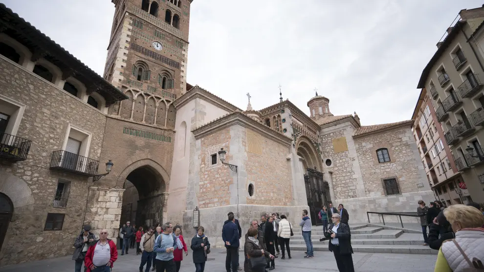 Inaguracion de la restauracion de las fachadas de la catedral de Teruel. 24-10-16 Foto Antonio Garcia/Bykofoto
