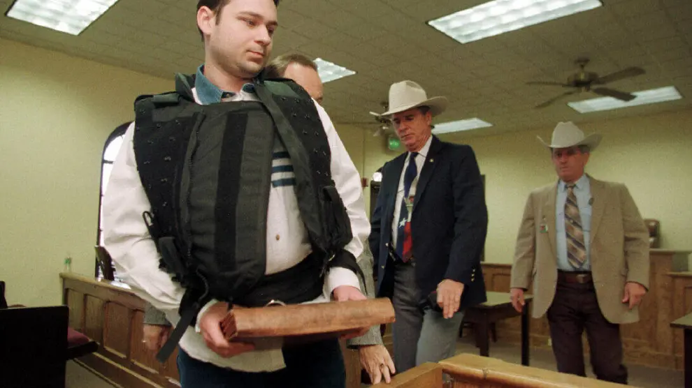 John William King, en el tribunal de Jasper, Texas, en una imagen de 1999.