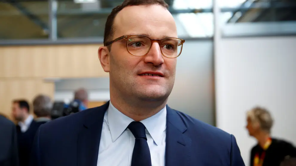 FILE PHOTO: German Health Minister Jens Spahn attends a strategy meeting of Germany's governing Christian Democratic Union (CDU) party in Potsdam, Germany, January 14, 2019. REUTERS/Axel Schmidt/File Photo [[[REUTERS VOCENTO]]] GERMANY-MEASLES/