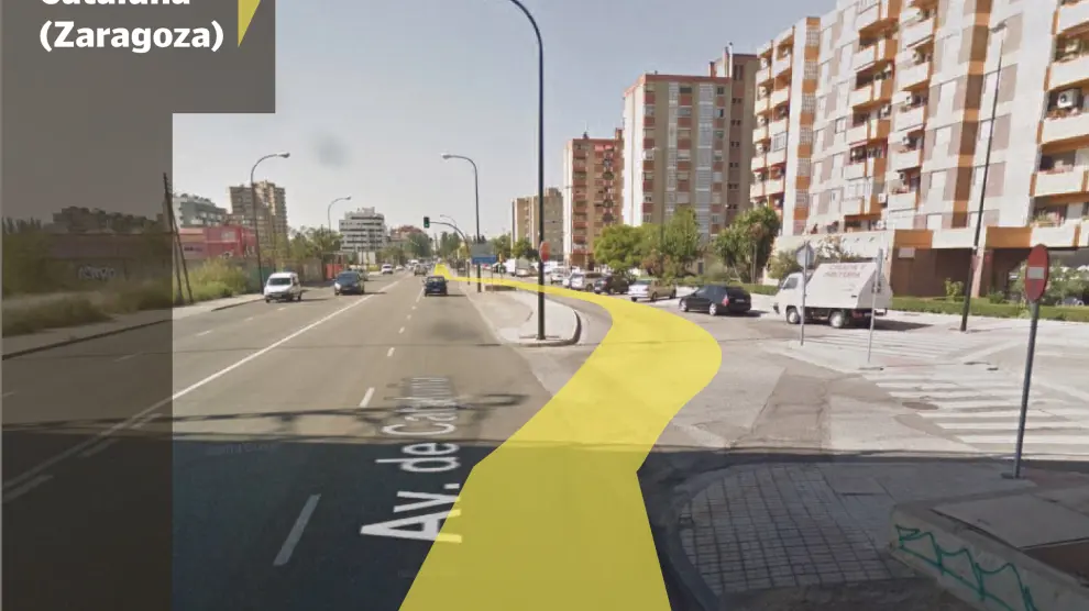 Maniobra en la Avenida de Cataluña de Zaragoza