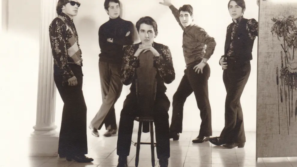 Los Kiowas, uno de los conjuntos destacados del rock zaragozano de los sesenta.