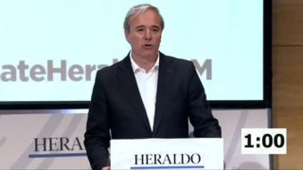 Así ha concluido el debate de Heraldo el candidato del PP al Ayuntamiento de Zaragoza, Jorge Azcón.
