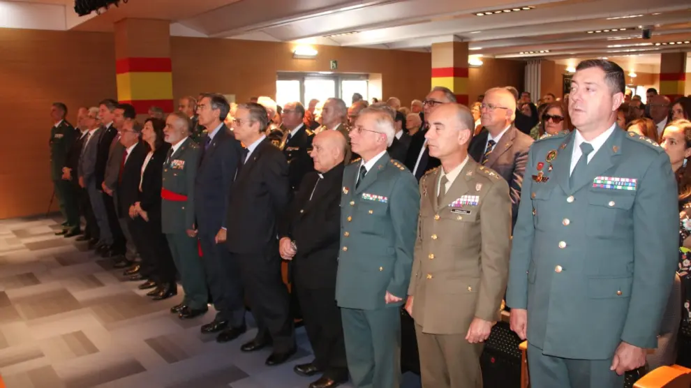 Acto homenaje en Zaragoza del 175 aniversario de la Guardia Civil.