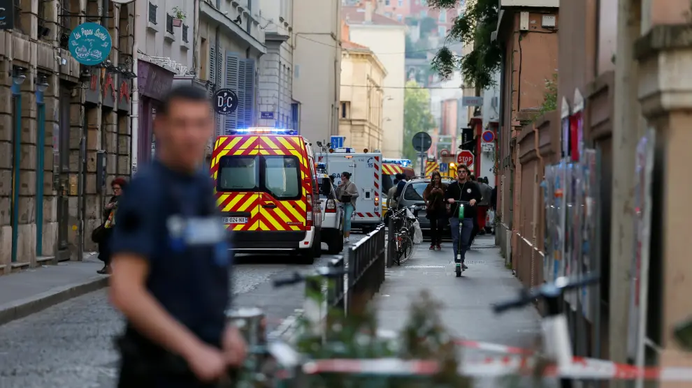Explosión en el centro de Lyon (Francia).