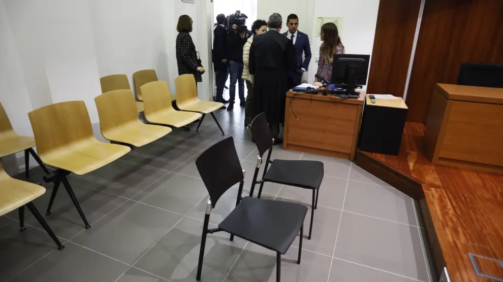 Imagen del juicio que tuvo que ser suspendido en la Audiencia Provincial.